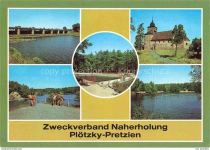 Pretzien-Ploetzky Salzlandkreis Sachsen-Anhalt Pretziener Wehr Kirche Steinbruch