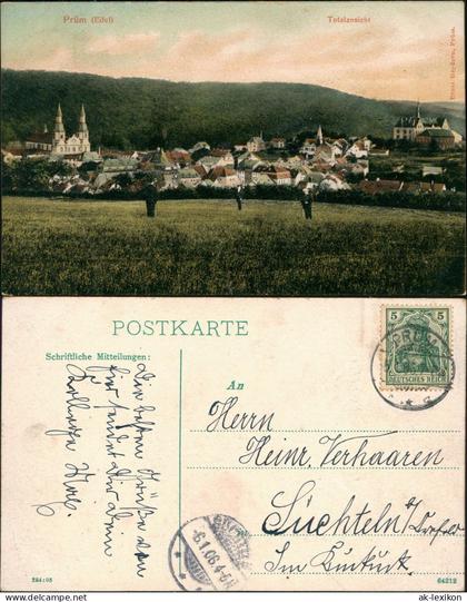 Ansichtskarte Prüm Partie an der Stadt 1906