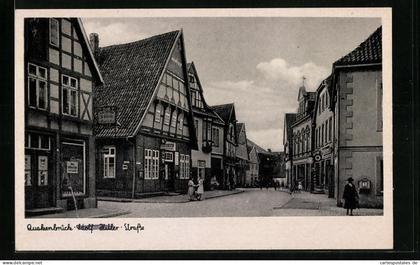 AK Quakenbrück, Strasse mit Geschäften
