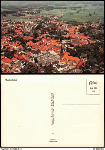 Ansichtskarte Quakenbrück Luftaufnahme Gesamtansicht v. Flugzeug aus 1970