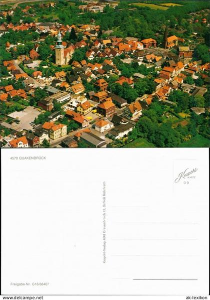 Ansichtskarte Quakenbrück Luftaufnahme Gesamtansicht vom Flugzeug aus 1990