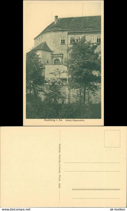 Ansichtskarte Radeberg Schloß Klippenstein 1922