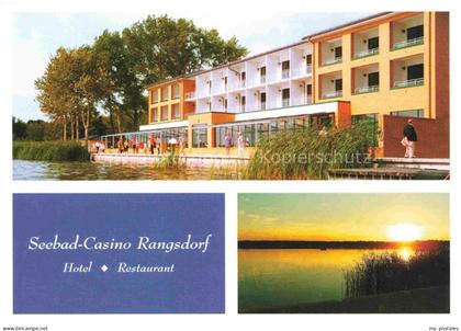 Rangsdorf Seebad Casino Hotel Restaurant Sonnenuntergang am Wasser