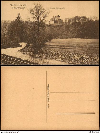 Reinsberg (Sachsen) Schloß Bieberstein Partie aus der Grabentour 1915