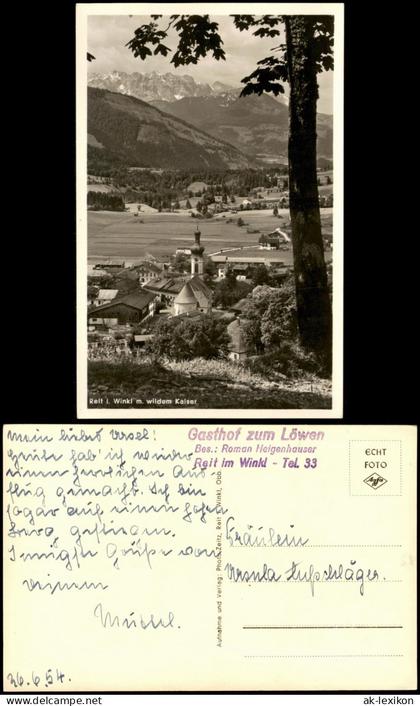 Reit im Winkl Reit i. Winkl m. wildem Kaiser Panorama-Ansicht 1954