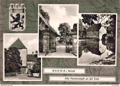 Rheda -Wiedenbrueck Westfalen Schlossmuehle alte Fuerstenstadt an der Ems