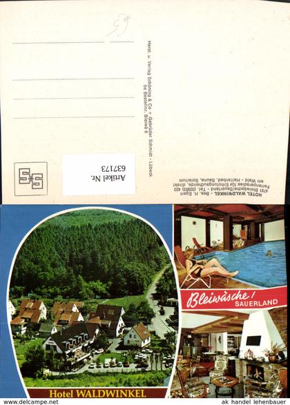 637173,Mehrbild Ak Bleiwäsche Sauerland Hotel Waldwinkel Bad Wünnenberg