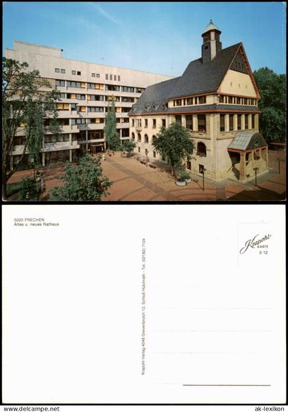 Ansichtskarte Frechen Altes u. neues Rathaus 1975
