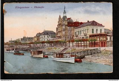 Ansichtskarte Königswinter - Rheinufer - 1922 beschrieben aber ungelaufen