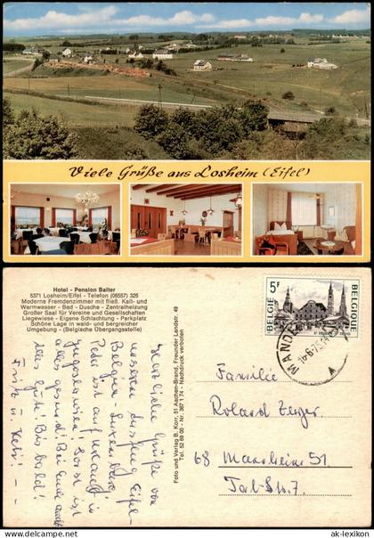 Ansichtskarte Losheim 3 Bild Hotel Pension Balter 1975