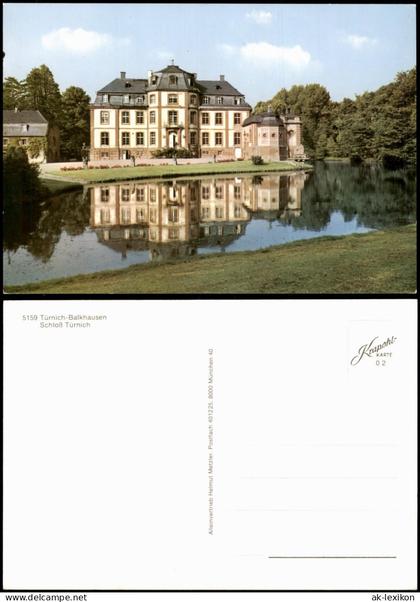 Ansichtskarte Türnich-Kerpen Schloss Türnich (mit Spiegelbild) 1980