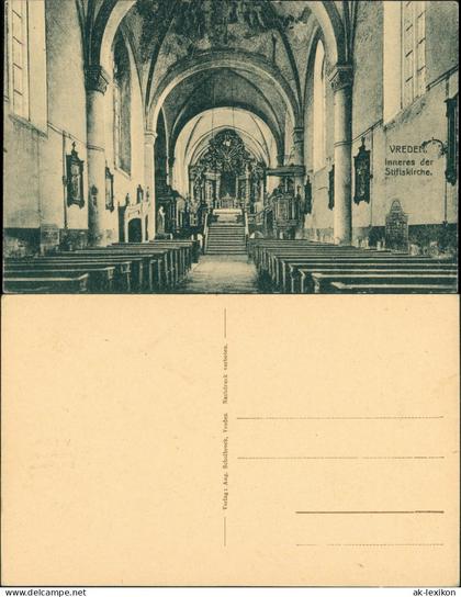 Ansichtskarte Vreden Inneres der Stiftskirche, Kirche, Church 1910