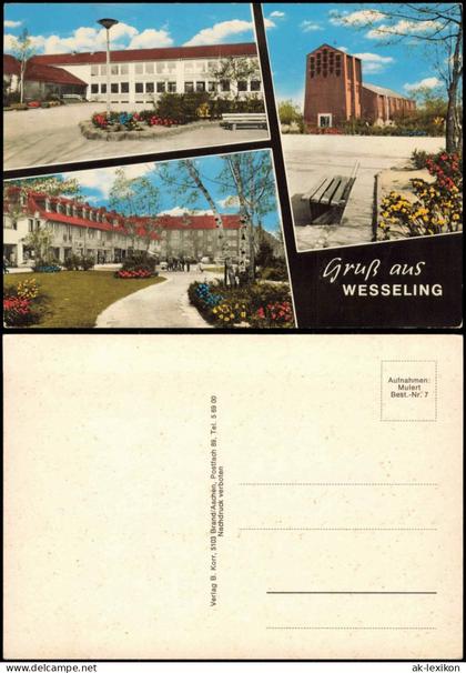 Ansichtskarte Wesseling Mehrbildkarte mit 3 Ortsansichten 1960