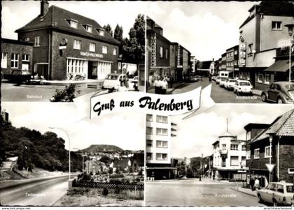 CPA Übach Palenberg Nordrhein Westfalen, Bahnhof, Kirchstraße, Teilansicht