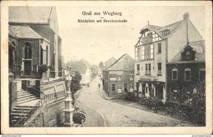 CPA Wegberg Nordrhein Westfalen, Kirchplatz, Beeckerstraße, Hotel Wegberger Hof, Gasthof zur Post