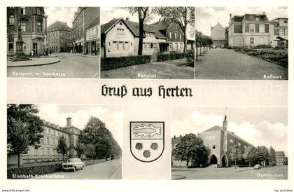 Herten Westfalen Kaiserstr. Bahnhof Elisabeth-Krankenhaus Gymnasium
