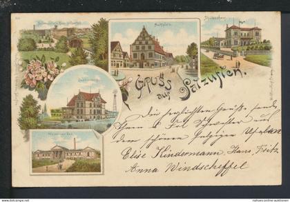 Litho Ansichtskarte Bad Salzuflen Lippe NRW Hankelsablage Zeuthen Brandenburg 1897