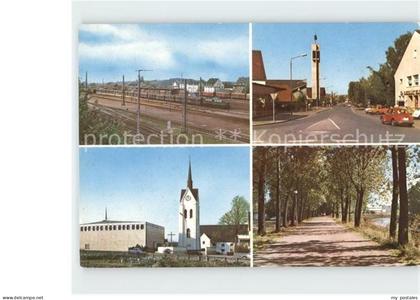 Loehne Bundesbahnhof Obernbeck Kath und Ev Kirchen Werrepromenade