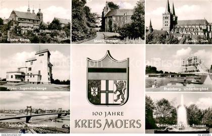 Moers Moers Kloster Kamp Schloss Alpen Jugendherberge Homberg Rheinbruecke Xante