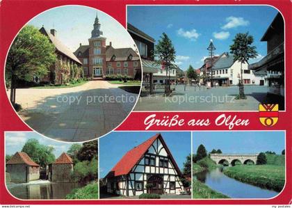 Olfen Westfalen Coesfeld NRW Schloss Marktplatz Wassermuehle Fachwerkhaus Brueck