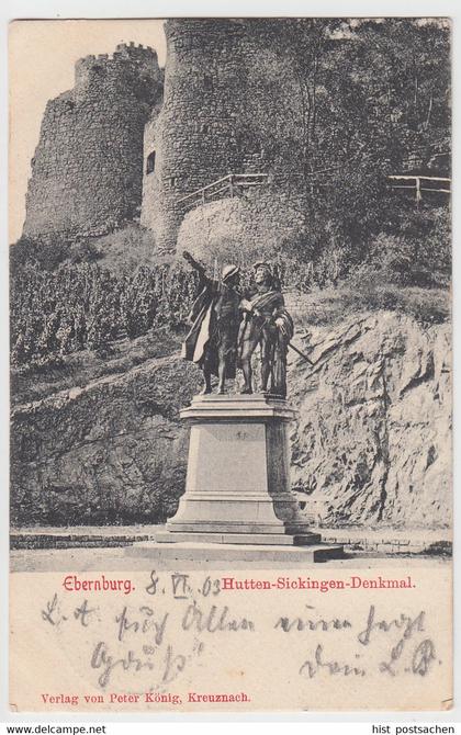 (95786) AK Ebernburg, Hutten-Sickingen-Denkmal 1903