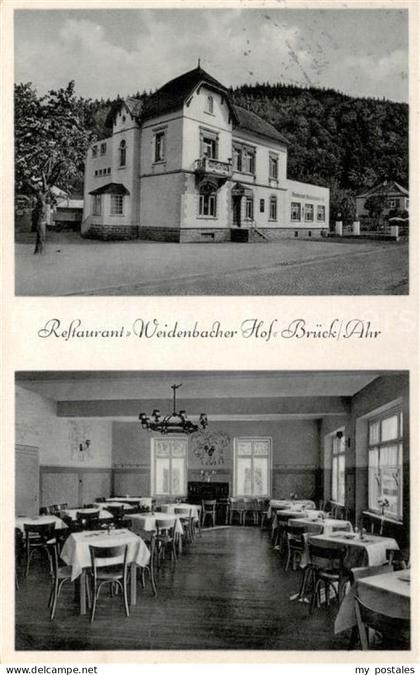 Brueck Ahr Ahrbrueck Restaurant Weidenbacher Hof Aussen- u. Innenansicht
