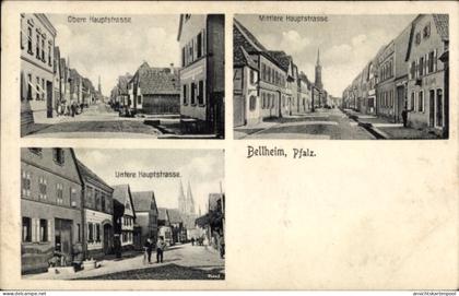 CPA Bellheim in der Pfalz, Obere Hauptstraße, Mittlere Hauptstraße, Untere Hauptstraße
