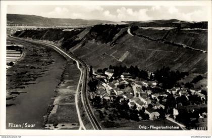 CPA Filzen an der Saar Konz an der Mosel, Fliegeraufnahme