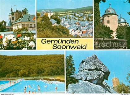 Soonwald Schloss Fels Schwimmbad Panorama