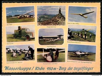 AK Wasserkuppe /Rhön, Segelflugschule, Modellflugwettbewerb