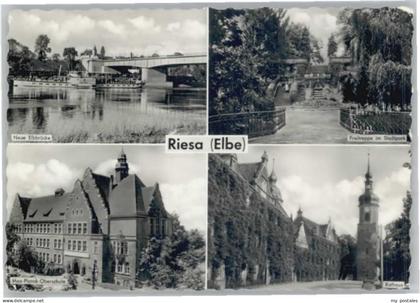 Riesa Sachsen Riesa Elbbruecke Max Planck Oberschule