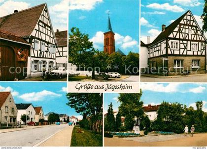 Juegesheim Rodgau Offenbach Hessen Fachwerkhaeuser Kirche Strassenpartie Denkm