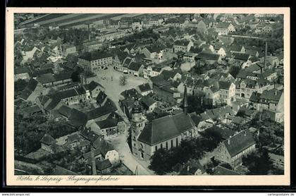 AK Rötha b. Leipzig, Teilansicht, Fliegeraufnahme