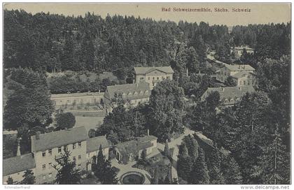 AK Rosenthal Bielatal Bad Schweizermühle Gasthof Kurhaus bei Hellendorf Gottleuba Pirna Königstein Sächsische Schweiz