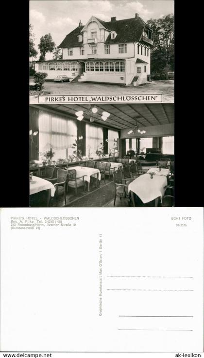 Ansichtskarte Rotenburg (Wümme) PIRKE'S HOTEL - WALDSCHLOSSCHEN 2 Bild 1961