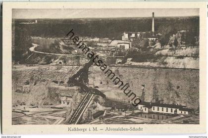 Kalkberge - Alvensleben-Schacht - Verlag W. Meyerheim Berlin