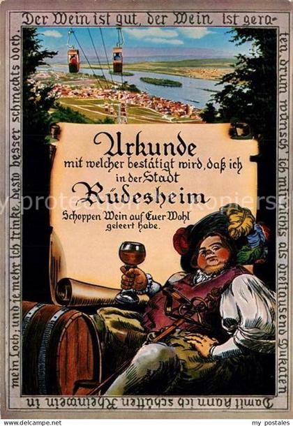Ruedesheim Rhein Urkunde
