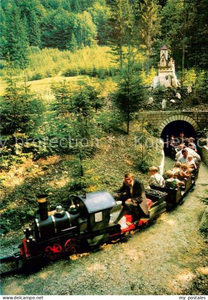 Ruhpolding Bayern Maerchenpark Ruhpolding-Brand Tunnelausfahrt d. Mini-Eisenbahn