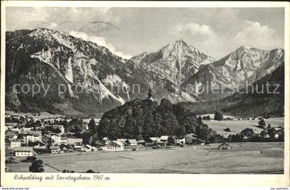 Ruhpolding Bayern Panorama mit Sonntagshorn Chiemgauer Alpen