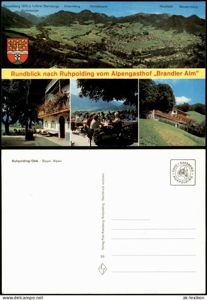 Ruhpolding Rundblick nach Ruhpolding vom Alpengasthof ,,Brandler Alm" 1990