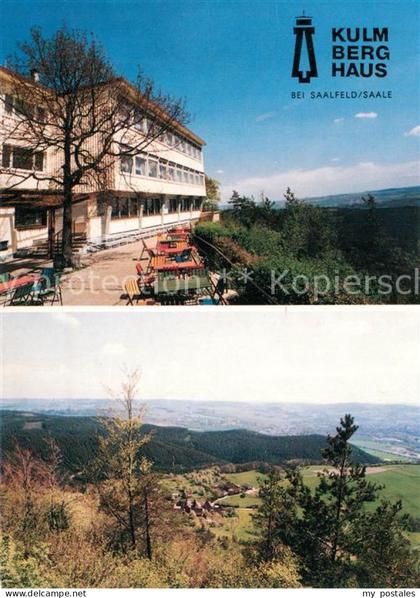 Saalfeld Saale Kulmberghaus Panorama Blick nach Saalfeld