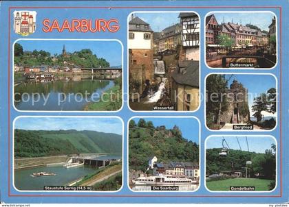 Saarburg Saar Wasserfall Buttermarkt Bergfried Gondelbahn Saarburg Staustufe