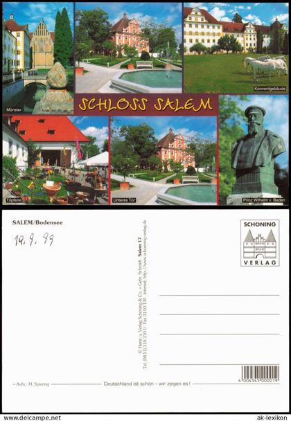 Ansichtskarte Salem Markgräfliches Schloss (Mehrbildkarte) 1999