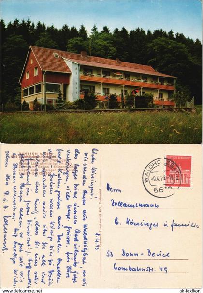 Ansichtskarte Waldhölzbach-Losheim am See Pension Röder 1973