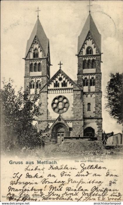CPA Mettlach im Kreis Merzig Wadern Saarland, Neue Pfarrkirche