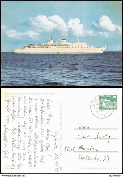 Sassnitz Saßnitz Eisenbahnfährschiff der Deutschen Reichsbahn MS Saßnitz 1980