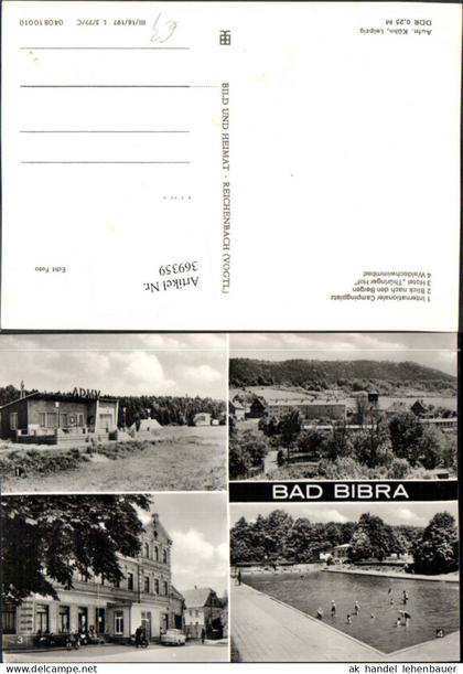 369359,Bad Bibra Campingplatz Hotel Thüringer Hof Freibad Mehrbildkarte