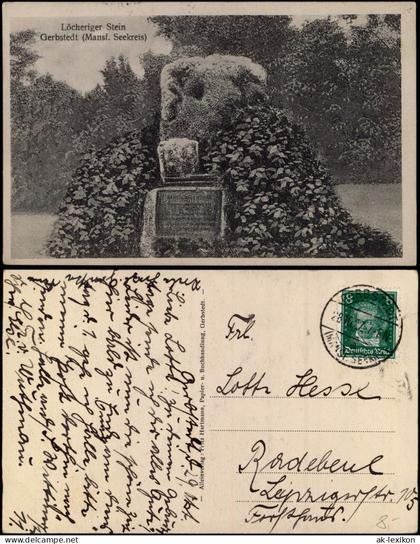 Ansichtskarte Gerbstedt Löcheriger Stein 1927