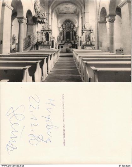 Ansichtskarte Oschersleben Kirche, Innenansicht 1955