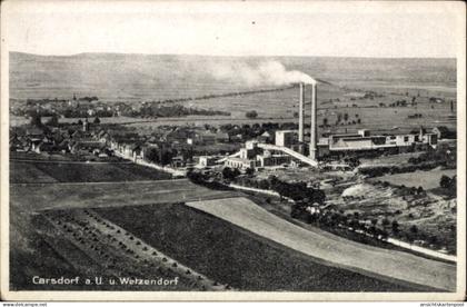 CPA Carsdorf Karsdorf an der Unstrut, Gesamtansicht vom Ort mit Wetzendorf